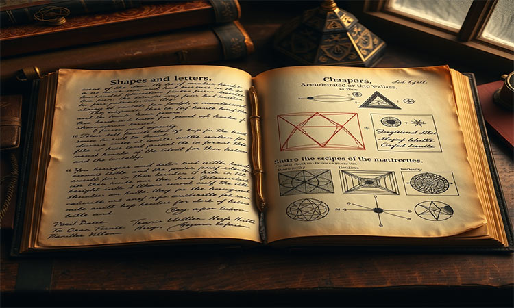 کتاب خطی خواص اشکال و حروف